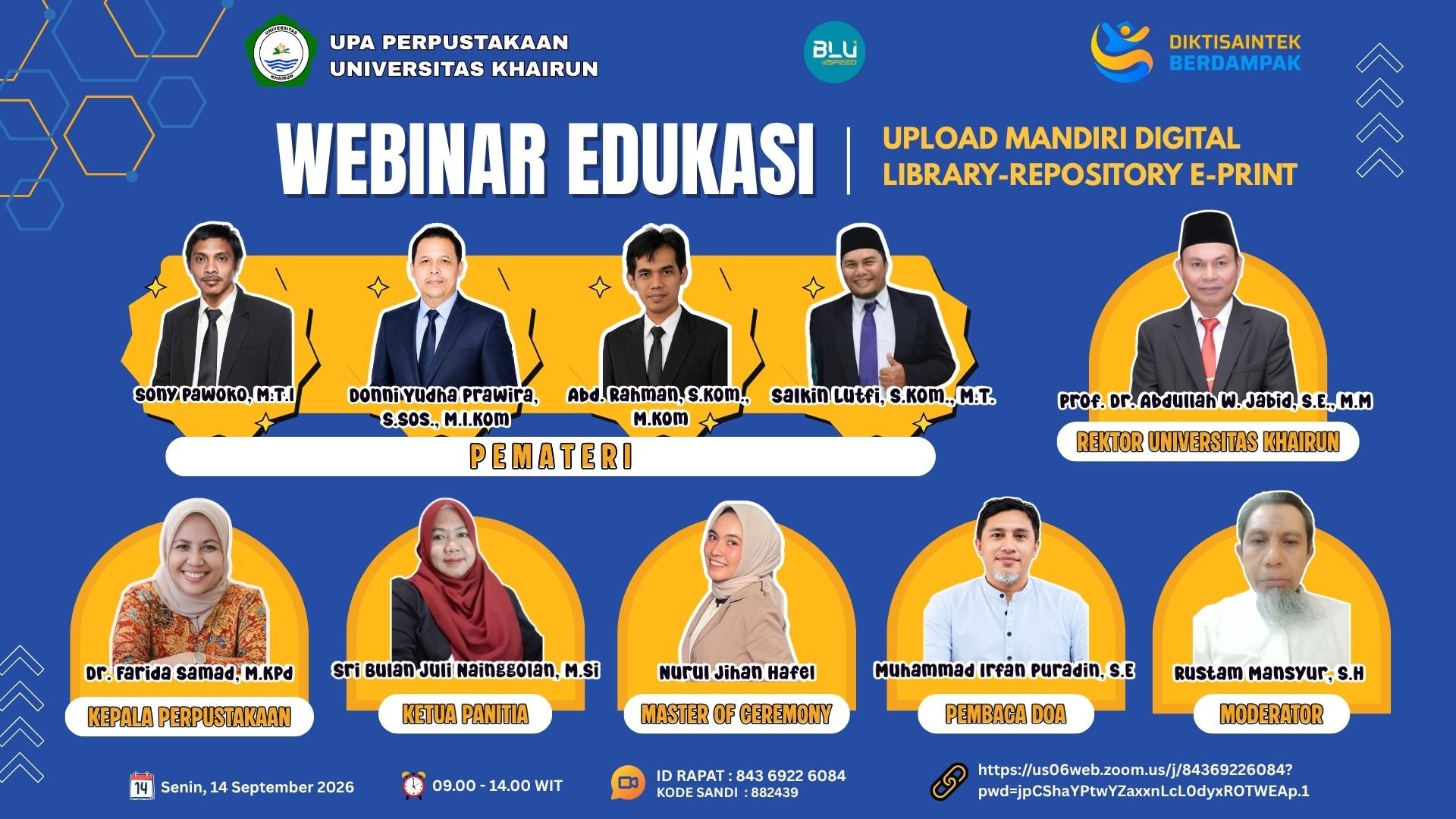 Webinar Upload Mandiri Digilib-Repositori e-Priny untuk Mahasiswa dan Dosen